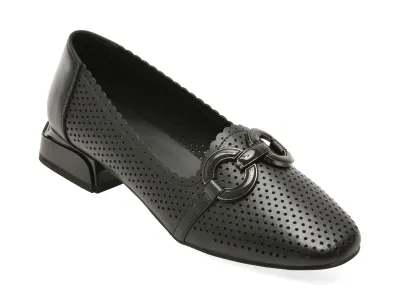 Pantofi KARISMA negri, VA60025, din piele naturala