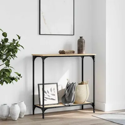 vidaXL Masă consolă din stejar Sonoma, 75x30,5x75 cm, lemn stratificat