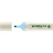 Textmarker Edding Ecoline 24, corp din plastic reciclat, varf tesit, 2-5 mm, albastru pastel