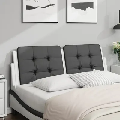 vidaXL Pernă pentru tăblie pat, Zadar, negru și alb, 120cm, piele artificială