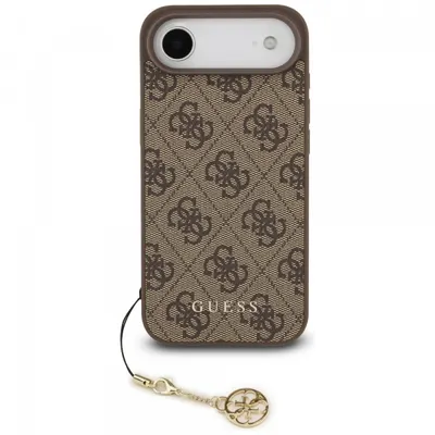 Husa MagSafe pentru Apple iPhone 17 Air, Guess, 4G Charm Cradle, Maro