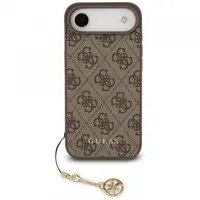 Husa MagSafe pentru Apple iPhone 17 Air, Guess, 4G Charm Cradle, Maro