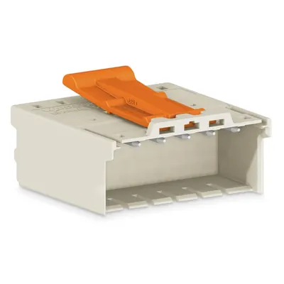 1-conductor male connector; Gripping plate; 2.5 mm²; Pin spacing 5 mm; 3-pole; 2,50 mm²; light gray