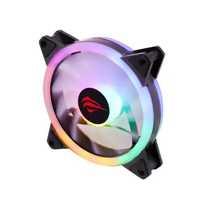 Ventilator HAVIT F2089, iluminare RGB, 1200RPM (Negru)
