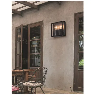 Aplica SORREN Anthracit Aluminiu turnat Aluminiu & Sticla clara LED E27 2x12 Wat 220-240 Volt IP65 Fara bec