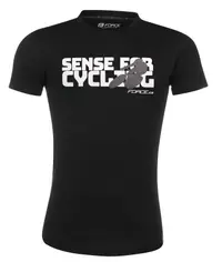 Tricou Force Sense, negru, print alb, XXL