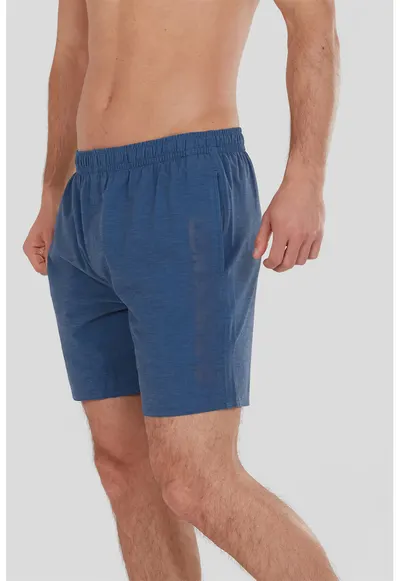 Pantaloni scurti de baie cu imprimeu logo Bono - Portocaliu/Kaki