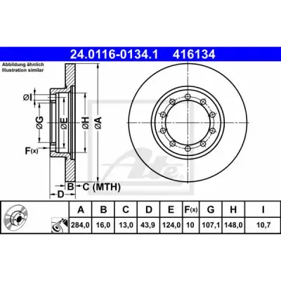 Disc frana ATE 24.0116-0134.1