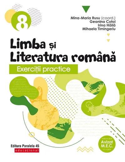 Exerciţii practice de limba şi literatura română. Caiet de lucru. Clasa a VIII-a