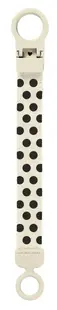 Clips pentru suzetă Bibs - Loop, Polka, Ivory/Black