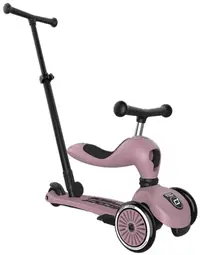 Trotinetă 2 în 1 pentru copii Scoot&Ride - Highwaykick 1 Push & Go, Wildberry
