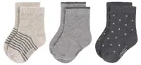 Șosete pentru bebeluși Lassig - Cosy Leg Wear, 3 bucăți, 23-26 cm, Gri