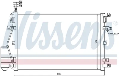 Radiator clima AC cu uscator VOLVO XC90 I 2.4D-4.4 intre 2002-2014