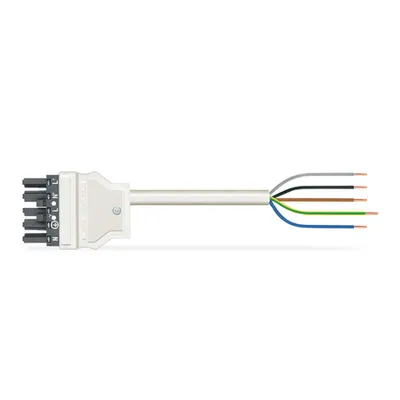 pre-assembled connecting cable; Eca; Socket/open-ended; 5-pole; Cod. L; H05Z1Z1-F 5G 1.5 mm²; 1 m; 1,50 mm²; dark gray
