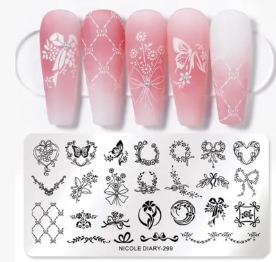 Matrita metalica stampila unghii Nicole Diary 299