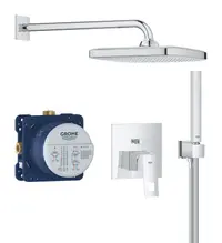 Sistem de dus Grohe Eurocube 25289000, 1/2 inch, incastrat, 250 mm, 1 functie, Crom