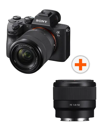 Aparat foto Sony - Alpha A7 III, FE 28-70mm f/3.5-5.6 OSS + Obektiv Sony FE 50mm f/1.8