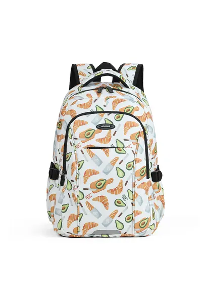 Rucsac unisex cu model si bretele ajustabile - Alb