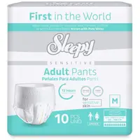 Scutece tip Chilot Adulti Sleepy Sensitive, M, 80-120 cm, 10 Bucati