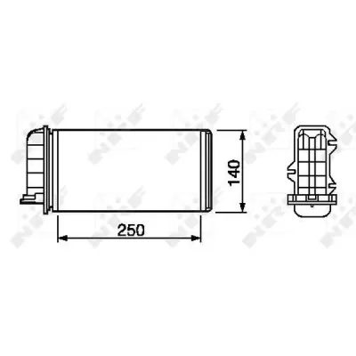 Schimbator caldura, incalzire habitaclu NRF 53219