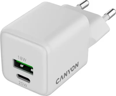 Încărcător Canyon - CU20AC, 20W, alb
