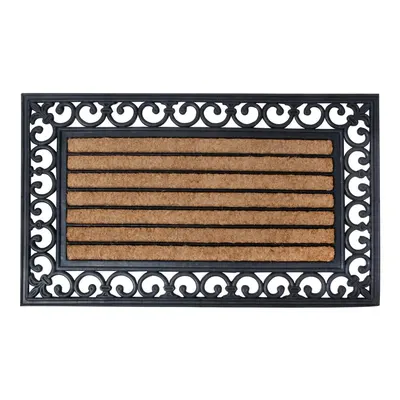 Covoraș intrare cu fibre de cocos Esschert Design Geometry, 45,4 x 75,5 cm