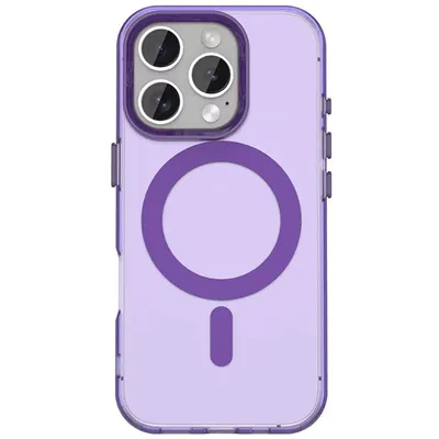 Husa Candy MagSafe pentru iPhone 15 Pro, Protectie antisoc, Silicon, Mov Engros