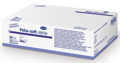 Manusi nepudrate din nitril Peha Soft, marimea L, 100 buc, Hartmann
