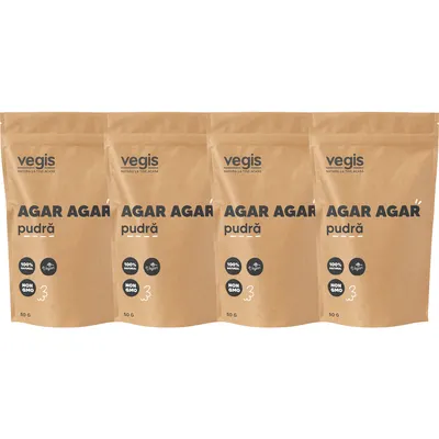 Pachet Agar Agar Pudra 200g (4 x 50g)