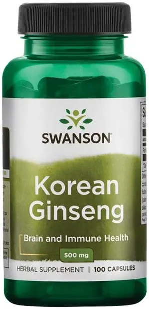 Korean Ginseng, 500 mg, 100 capsule, Swanson