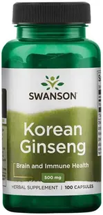 Korean Ginseng, 500 mg, 100 capsule, Swanson
