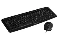 Set tastatură și mouse CANYON USB Standard KB, Water resistant BG layout, negre
