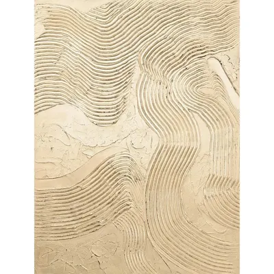 Tablou pictat manual 88x118 cm Metallic Champagne – Malerifabrikken