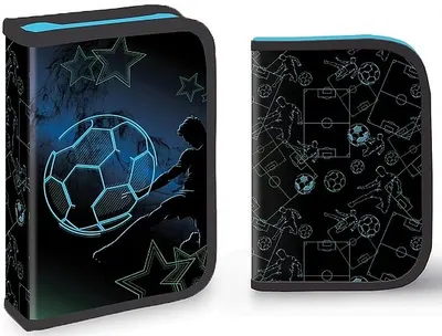 Penar cu accesorii S. Cool Football - 1 fermoar, 32 piese