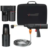 Kit multifunctional auto 4 in 1, compresor aer, aspirator, spalator auto si incarcator wireless