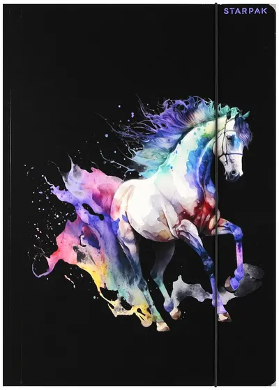 Dosar cu bandă elastică Starpak Horses - A4, sortiment