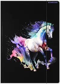 Dosar cu bandă elastică Starpak Horses - A4, sortiment