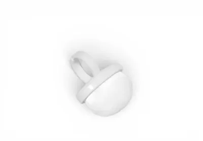 Perie Praf Unghii Ring Brush / Mini Pamatuf | Alb