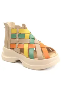 Ghete dama vara piele naturala 3OLY80009D 15 N - Alb murdar