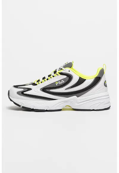 Pantofi sport cu insertii din material textil Actix - Alb/Negru/Gri inchis
