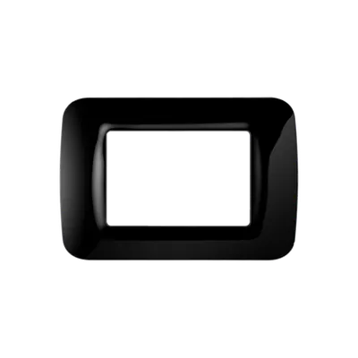 Placa ornament TOP SYSTEM - tehnopolimer gloss finish - 3 module- TONER BLACK - SYSTEM