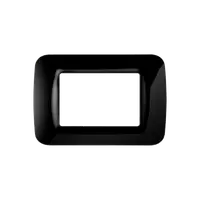 Placa ornament TOP SYSTEM - tehnopolimer gloss finish - 3 module- TONER BLACK - SYSTEM