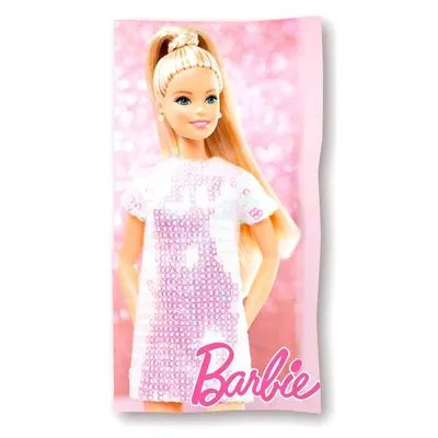 Prosop plaja Barbie din microfibra 140x70cm 140 x 70 cm Roz