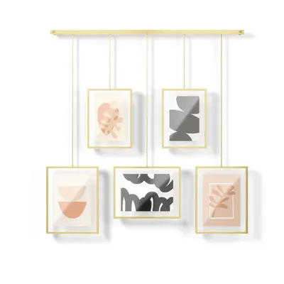 Rame aurii de suspendat 5 buc. din metal 66x69 cm Exhibit – Umbra