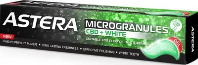 Astera Pastă de dinţi Microgranules CBD + White, 75 ml