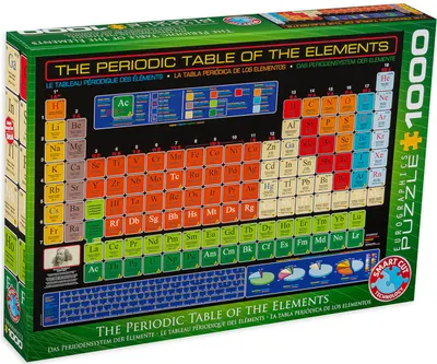 Puzzle Eurographics din 1000 de piese - Tabel periodic