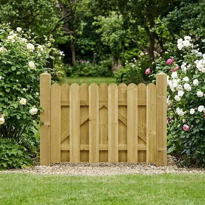 vidaXL Poartă de grădină 100 x 75 cm Lemn masiv de pin Verde