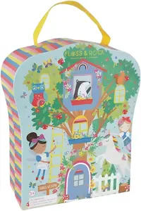 Cutie de joc Floss and Rock - Curcubeu, cu figuri de lemn