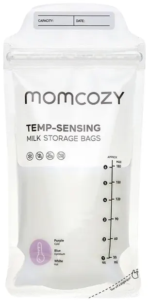 Pungi Momcozy pentru depozitarea laptelui matern - MS02, 50 bucăți, transparente