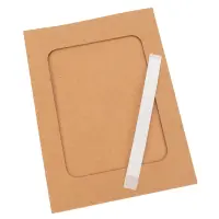 Ramă foto dreptunghiulară din hârtie cu bandă adezivă - kraft (set 10 buc) - Default Title